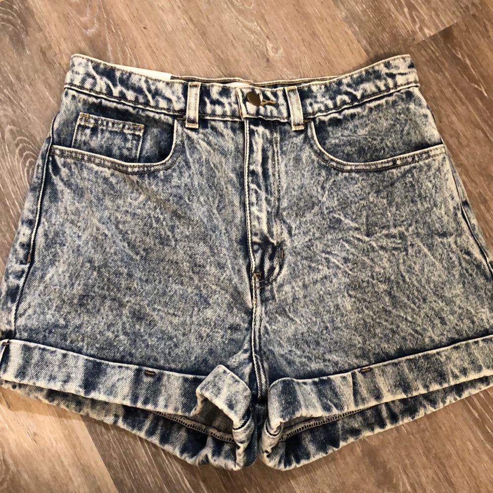 American Apparel high waisted wash shorts